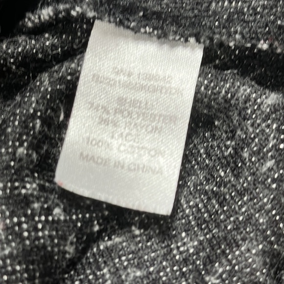 Charming Charlie grey with black pullover sweater, Cotton lace trim, size M - Picture 10 of 10